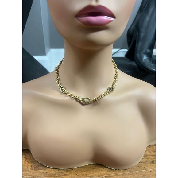 Gucci double g gold tone necklace - Picture 1 of 8